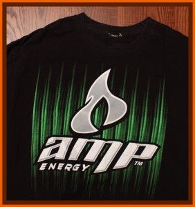 SPECIAL $14 DELIVERED Amp Energy Drink Mountain Mnt Dew T Shirt L
