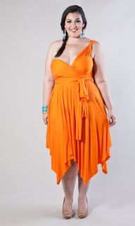   Versatile SWAK Designs Sexy Anastasia Wrap Dress, Tangerine or Teal