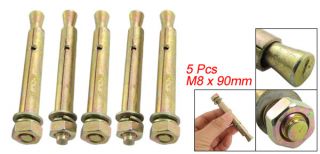 Pcs M8 x 90mm Hex Nut Expansion Bolt Sleeve Anchors New