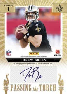 2012 Elite Football Passing the Torch Autographs Drew Brees Image
