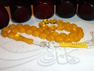 Amazing Marbled Amber Bakelite Prayer Worry Beads Tasbih Misbaha 