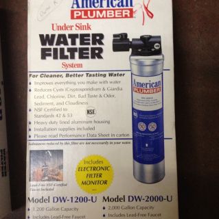 American Plumber Under Sink Water Filter System Model DW 2000 U & 4 DW 