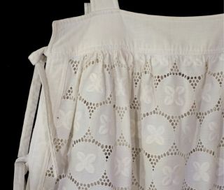 Vintage Courreges White Eyelet Sundress with Side Tie Details