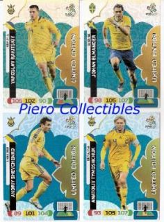 Euro 2012 Adrenalyn XL Cards Lot 20 Limited Edition Cards Panini