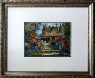 Anatoly Metlan Castle in The Wood Limited Edition Serigraph Framed 