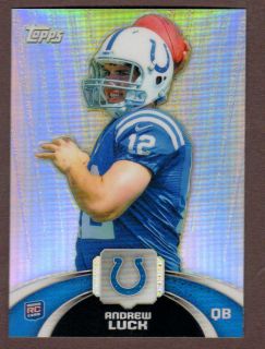 ANDREW LUCK 2012 Topps Chrome Rookie Refractor RC REF Colts