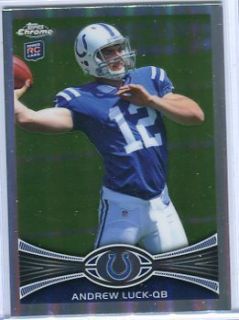 ANDREW LUCK 2012 Topps CHROME RC ROOKIE REFRACTOR REF 1 Colts