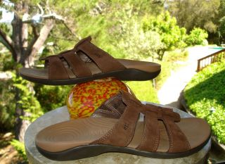 Dr Andrew Weil Womens Charm Brown Suede Orthaheel Technology Sandal 8 