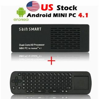 Smart Dual Core Android 4 1 Mini PC A9 1GB DDR3 8g ROM RC12 Touchpad 