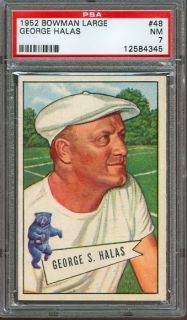 1952 Bowman Large #48   George Halas (RC)   PSA 7    Chicago Bears HoF 