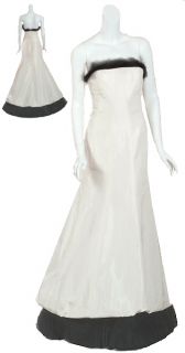 Fit & Flare ANGEL SANCHEZ Ivory Silk Gown 10 $4290 NEW