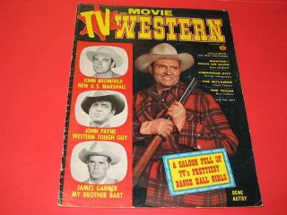 TV AND MOVIE WESTERN 4 Gene Autry James Garner 1959 magazine mag movie 
