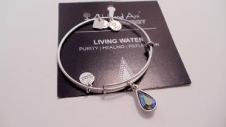 New Alex and Ani Living Water Adjustable Wire Bracelet Purity Healing 