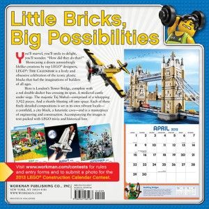 brand new lego 2012 wall calendar