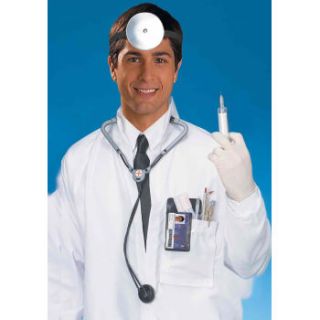   KIT STETHOSCOPE + MIRROR Costume Fake DR Headband Surgeon Play Medical