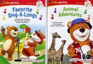 Baby Genius Sing A Longs Animal Adventures New DVD