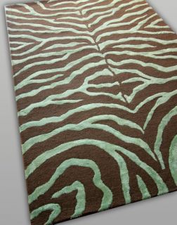 Animal Prints Area Rug New Zebra Thick Tufted Carpet Sale 5 x 8 Mint 
