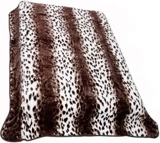 Safari Chic Leopard Print Queen King Throw Blanket