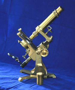 Antique Brass Bar Limb Microscope After Ross Baker 1860