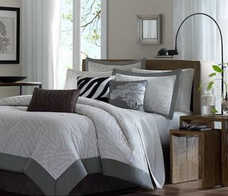 7pc grey zebra print luxury comforter set queen this stunning 