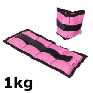 Pink 1kg Ankle Wrist Weights Support Pair Weights Running Strength 