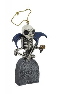   skelly skeleton angel ornament by fantasy artist misty benson is