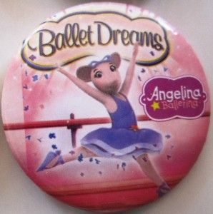 new angelina ballerina buttons 10 pins party favors