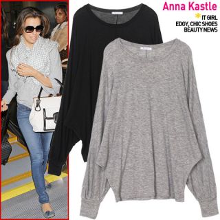 Anna Kastle New Womens Lightweighted Slouchy Batwing Sleeves Tee Top 