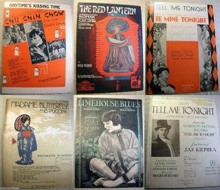 Vintage Sheet Music Lot from Anna May Wong Films