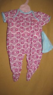 Pink Pajamas Short Sleeves Baby Annabell Doll Zapf Creation Clothes 