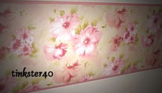 Annas Linen Shabby Chic Floral Ariel Wallpaper Border