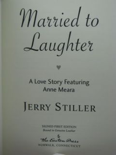 1st Signed by The Author Married to Laughter by Jerry Stiller Easton 