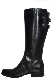 Anne Klein Womens Boots Keera Black Leather Sz 9 5 M