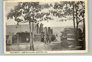 Anniston Al Camp McClellan Field Bakery c1910 Postcard