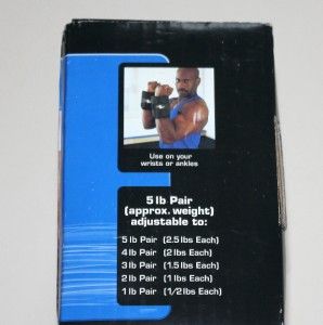   Works Customizable 1 5lb Pair Ankle Wrist Weights Training