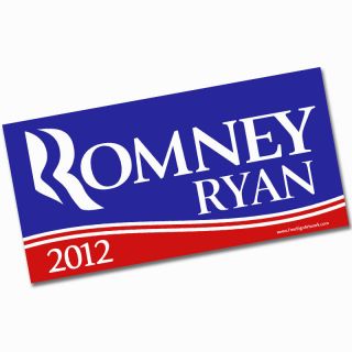 Romney Ryan Bumper Sticker Anti Obama 2012 Republican GOP Mitt Paul 
