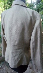 Ann Taylor Womens Linin Two Button Beige Jacket / Blazer size 10
