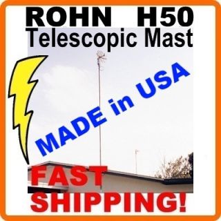 H50 ft Foot Feet Telescoping Telescopic Outdoor TV Antenna Mast Mount 