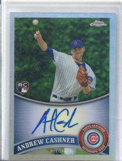 2011 Topps Chrome Rookie Refractor Auto Autograph Andrew Cashner SICK 