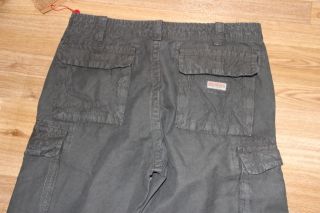 New True Religion Men Anthony Cargo Pants Charcoal 34 x 32