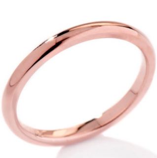 Michael Anthony Technibond Plain Band Ring Rose Pink Gold Clad Silver