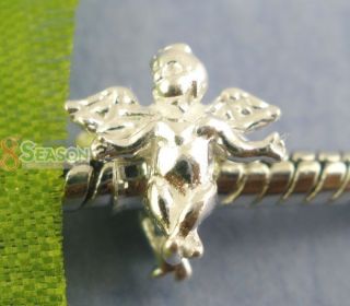 925Sterling Silver Angel Charms European Beads Fit Charm Bracelet