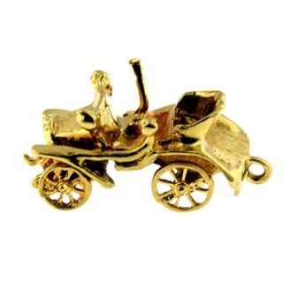 14 KT Yellow Gold 3D Antique Car Charm