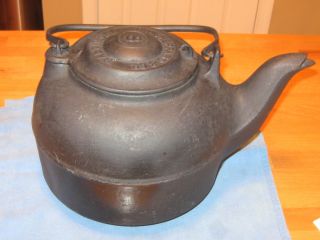 Antique Cast Iron Tea Kettle Marked I A Sheppard Co Baltimore Circa 