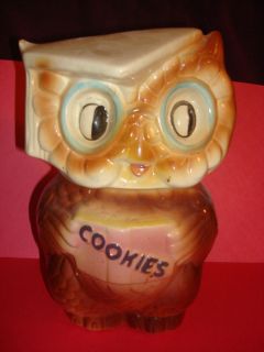 Vintage Collegiate Graduate Owl Cookie Jar