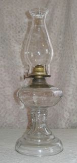 Antique Vintage Oil Lamp Large 18 Kerosene Hurricane Oil Table Lamp 