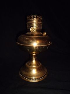 820 Antique Brass Rayo Kerosene Oil Table Lamp