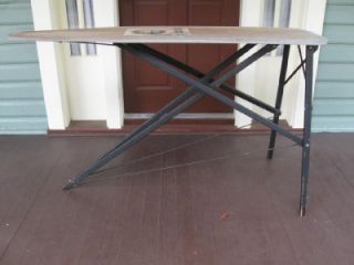 vintage antique all wood wooden ridjid ironing board