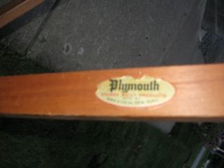 Antique Plymouth New York Wooden Ironing Board with Original Label 