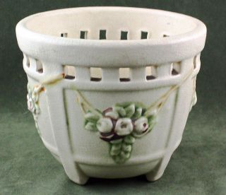 Fine Antique Weller Pottery Floral Motif Small Jardiniere Planter 